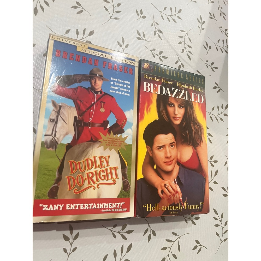 Brendan Fraser VHS Lot Dudley Do-Right Special Edition Bedazzled Premiere Series